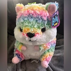 NWT-12” FAT Belly Buddies Frosted Hamster Pastel Multicolor Plush